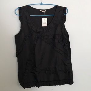 J.Crew silky black top